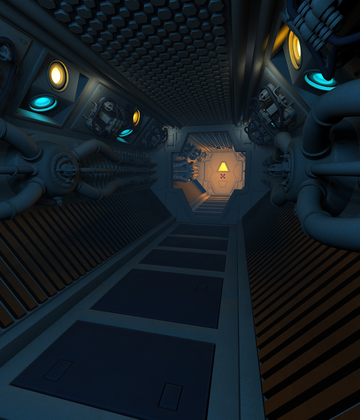 Starship corridor for Poser by N/A