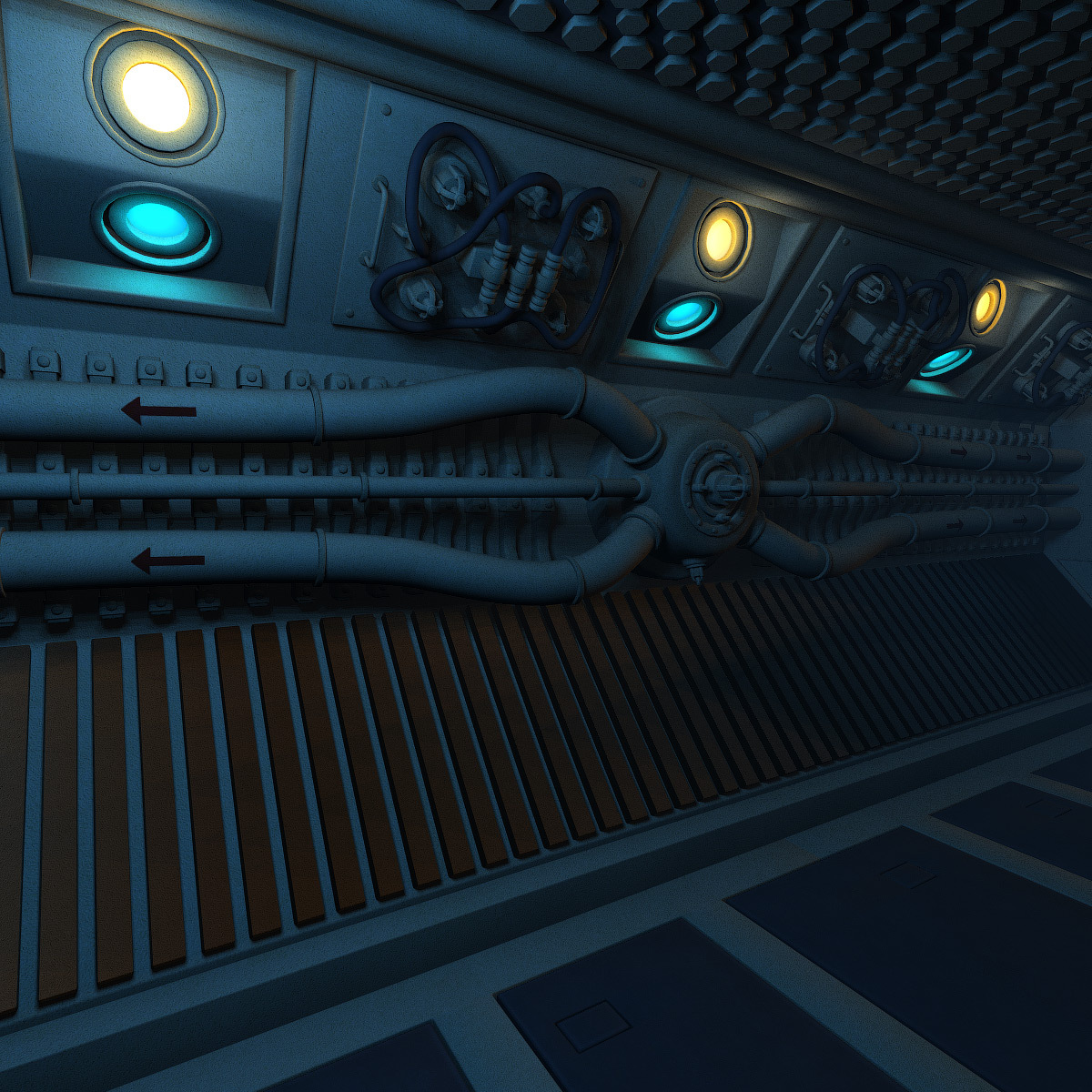Starship corridor for Poser by N/A
