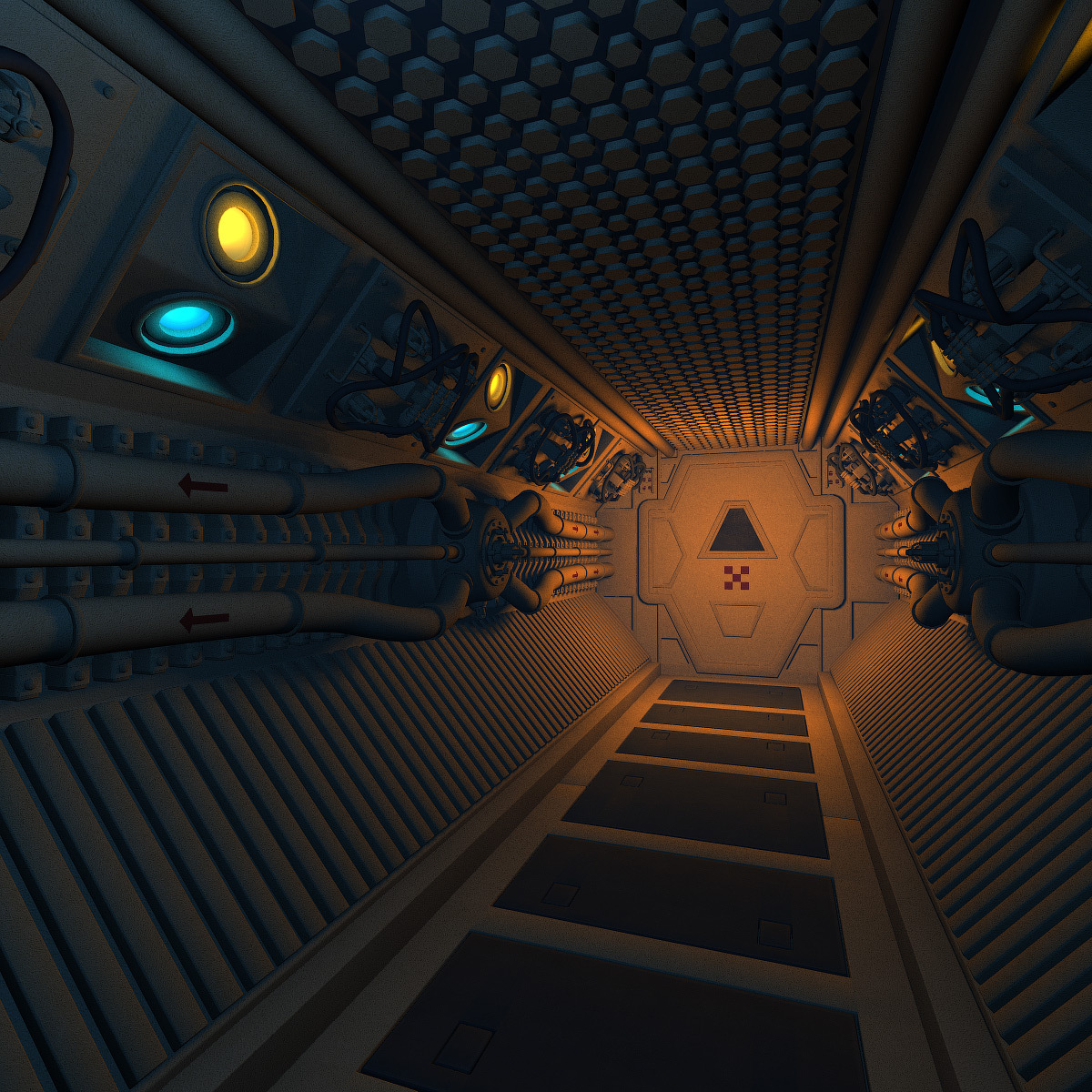 Starship corridor for Poser by N/A