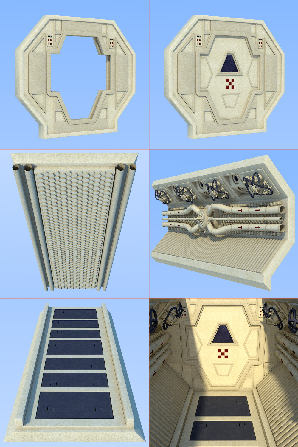 Starship corridor for Poser by N/A