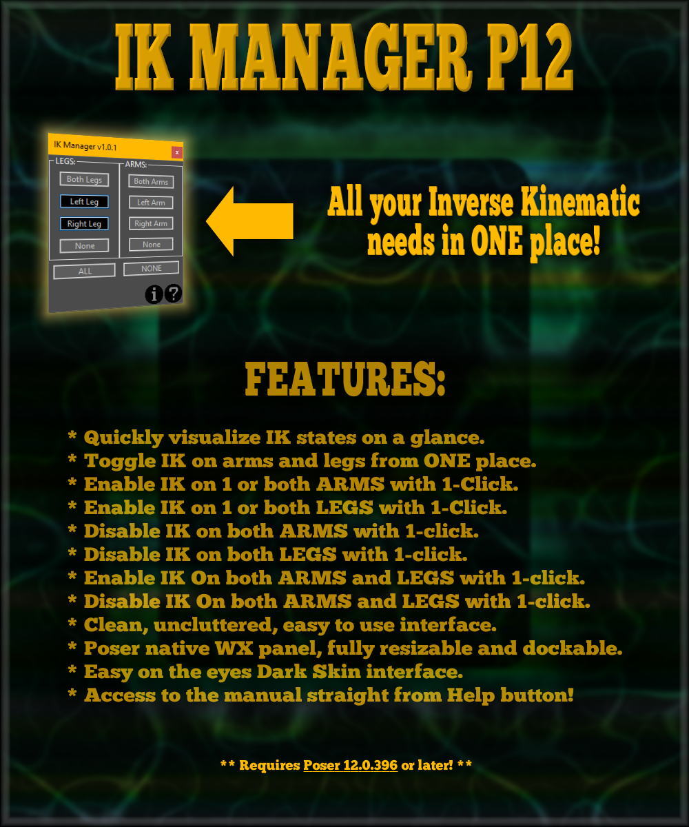 IK Manager for Poser 12 by N/A