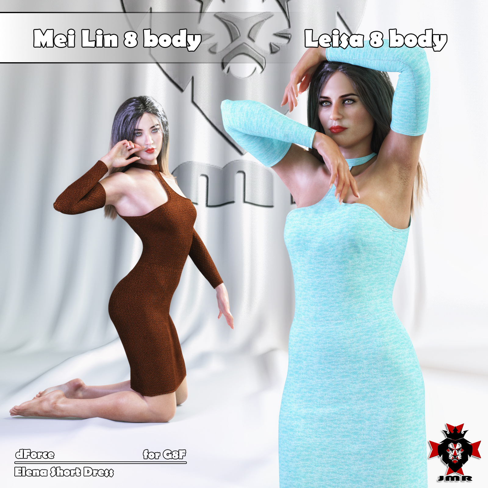 JMR dForce Elena Short Dress for G8F by N/A