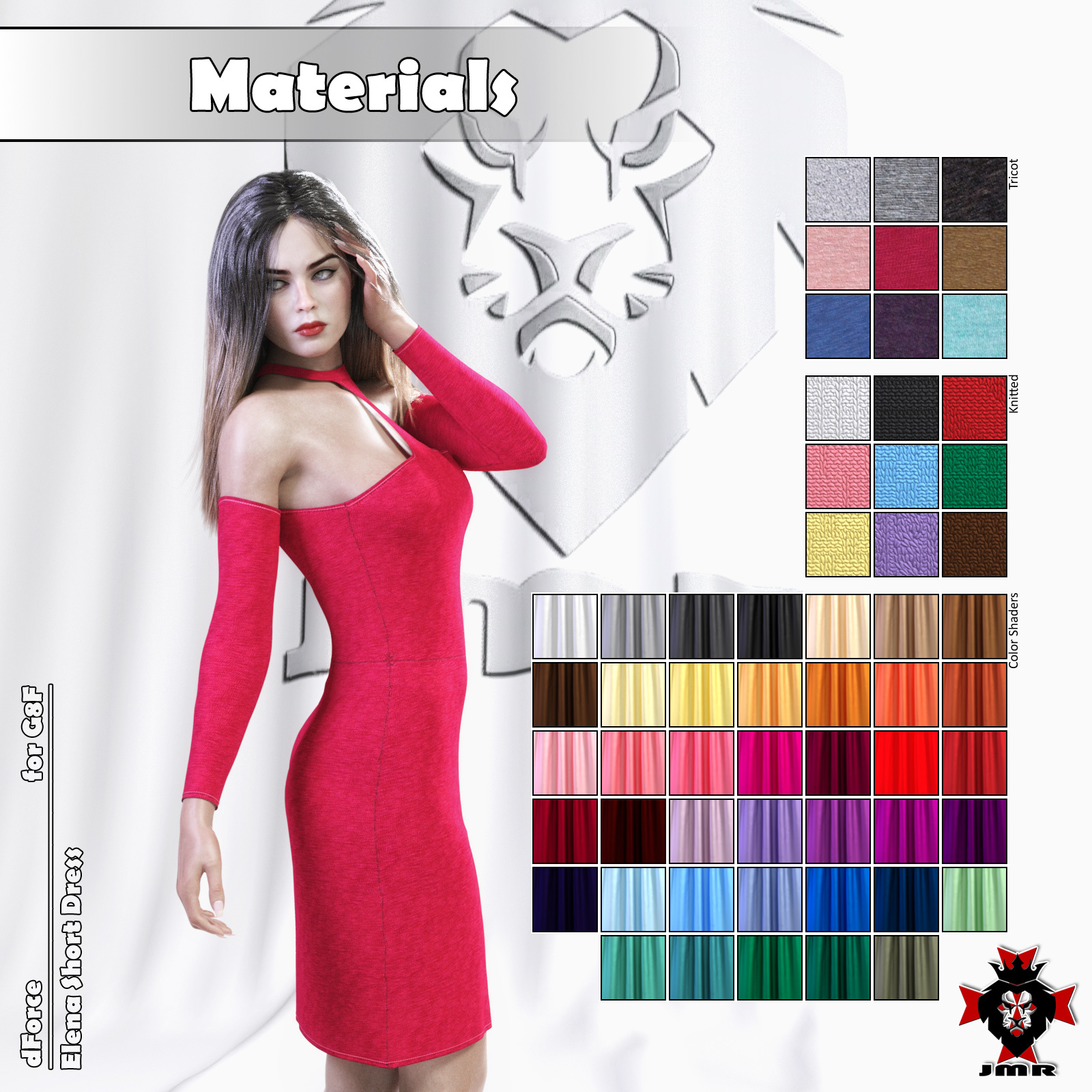 JMR dForce Elena Short Dress for G8F by N/A