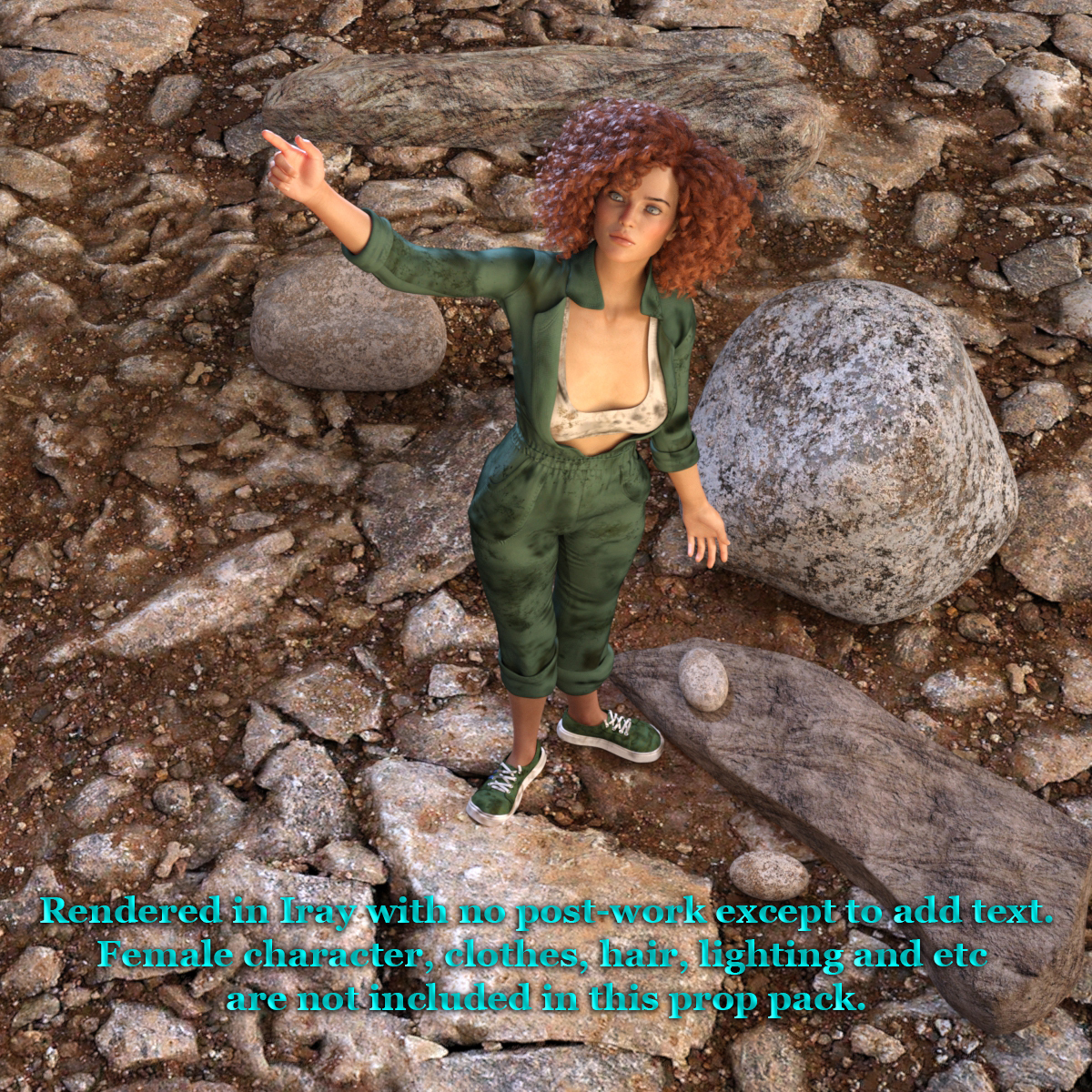 Rocky Ground Tileable Prop For Daz Studio Iray by N/A