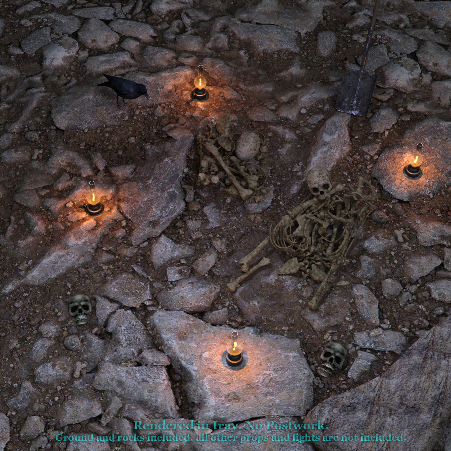 Rocky Ground Tileable Prop For Daz Studio Iray by N/A