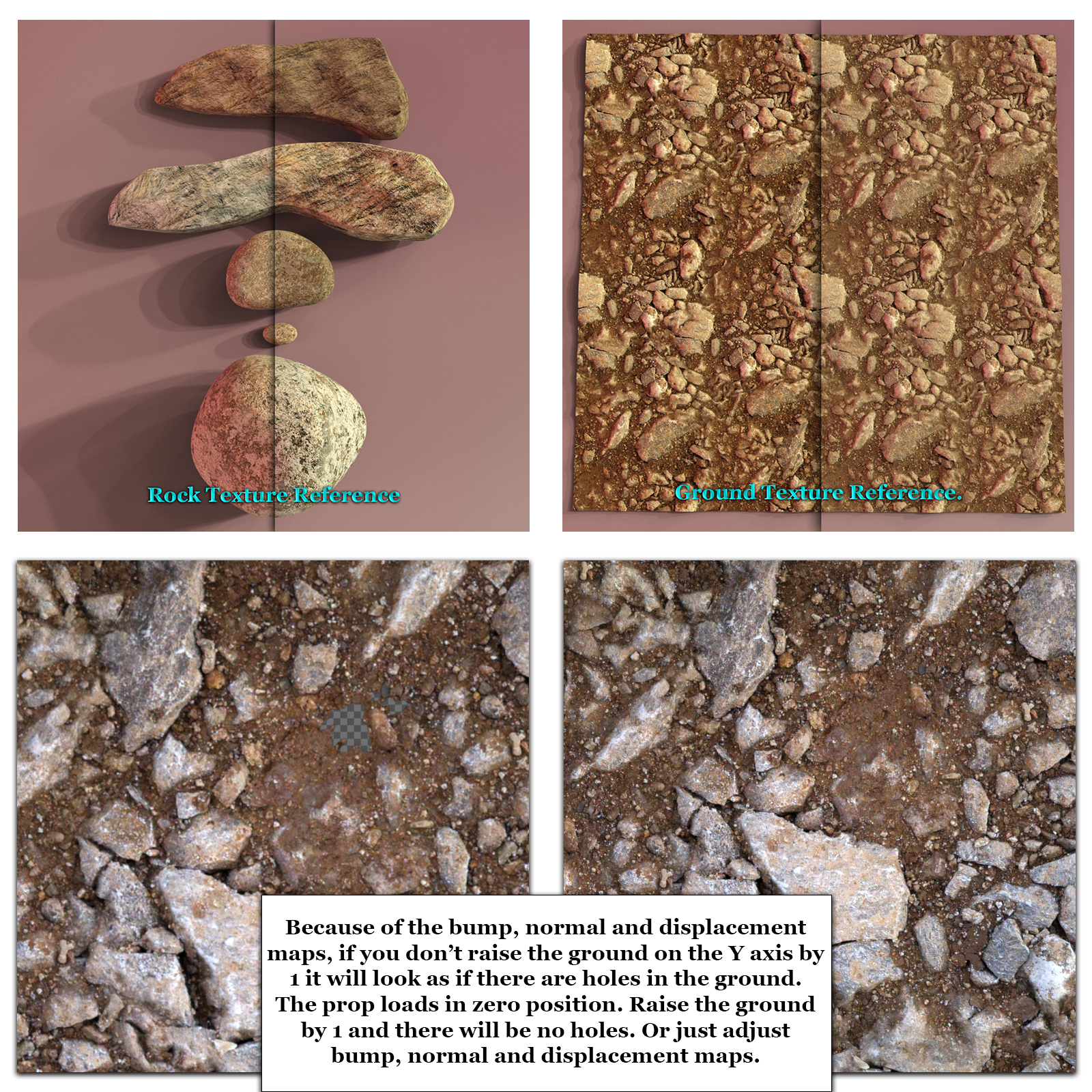 Rocky Ground Tileable Prop For Daz Studio Iray by N/A
