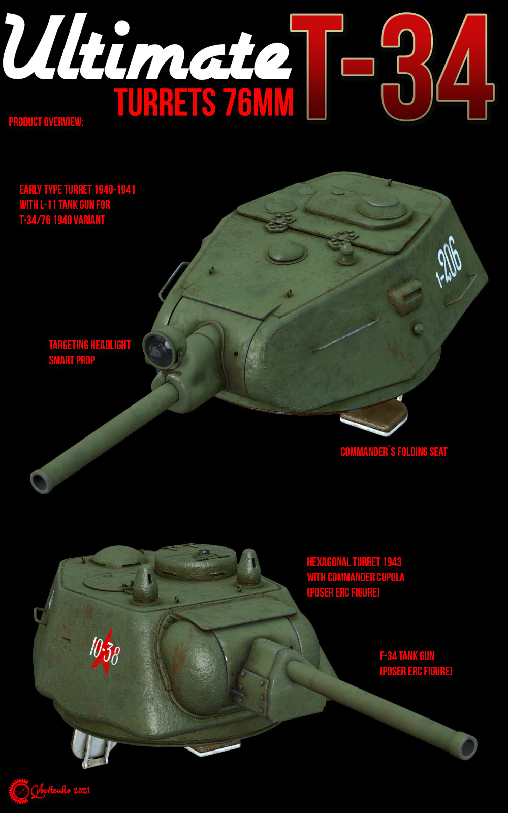 Ultimate T-34: Turrets 76 mm by N/A