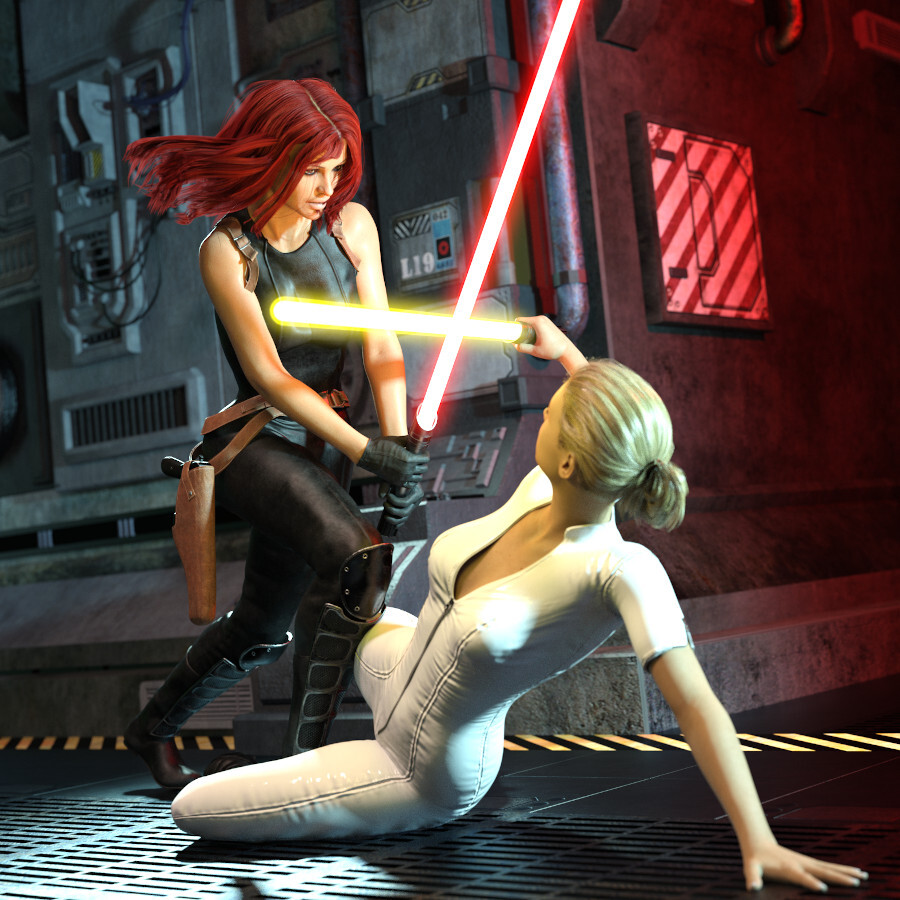 Sci-Fi Lightblade Pose Pack for G8F by N/A
