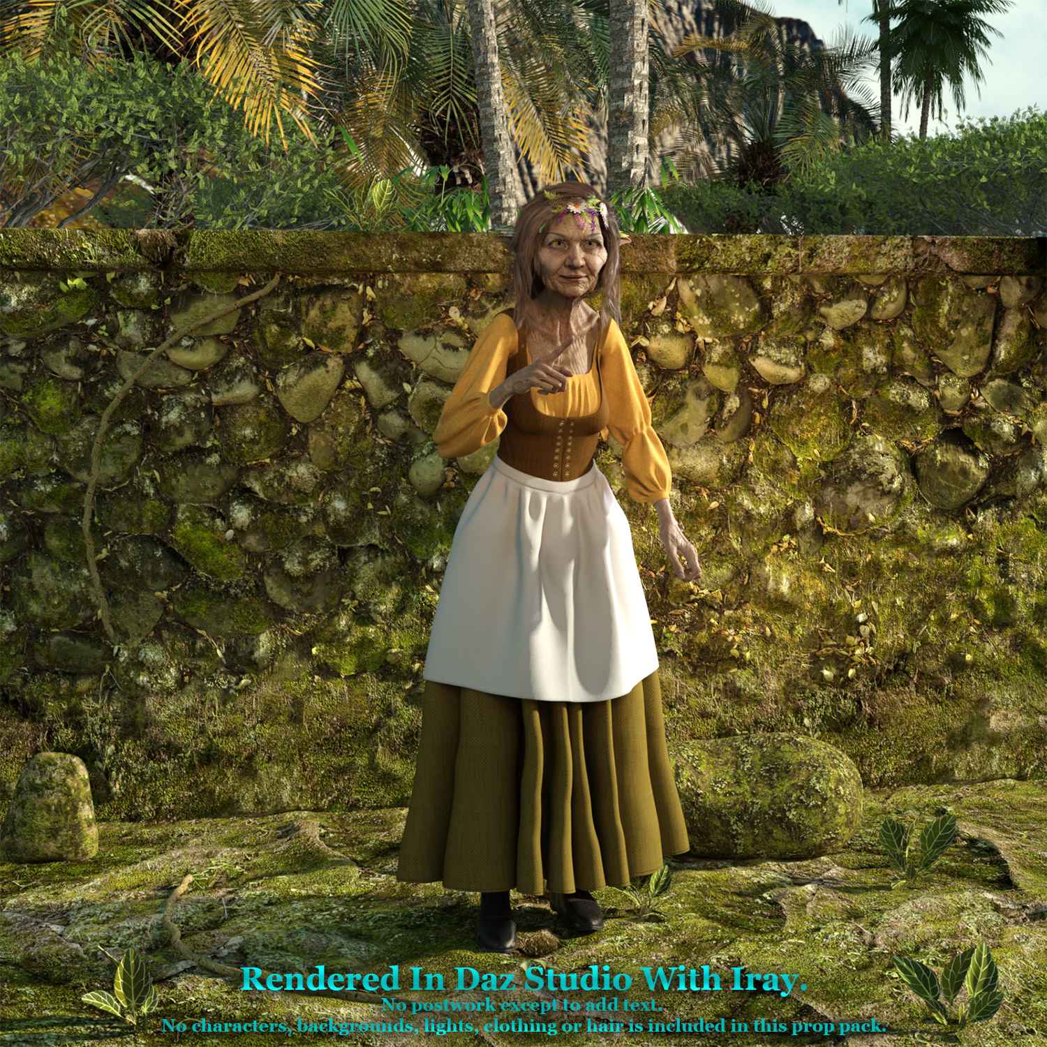 Moss Wall Prop For Daz Studio Iray by N/A