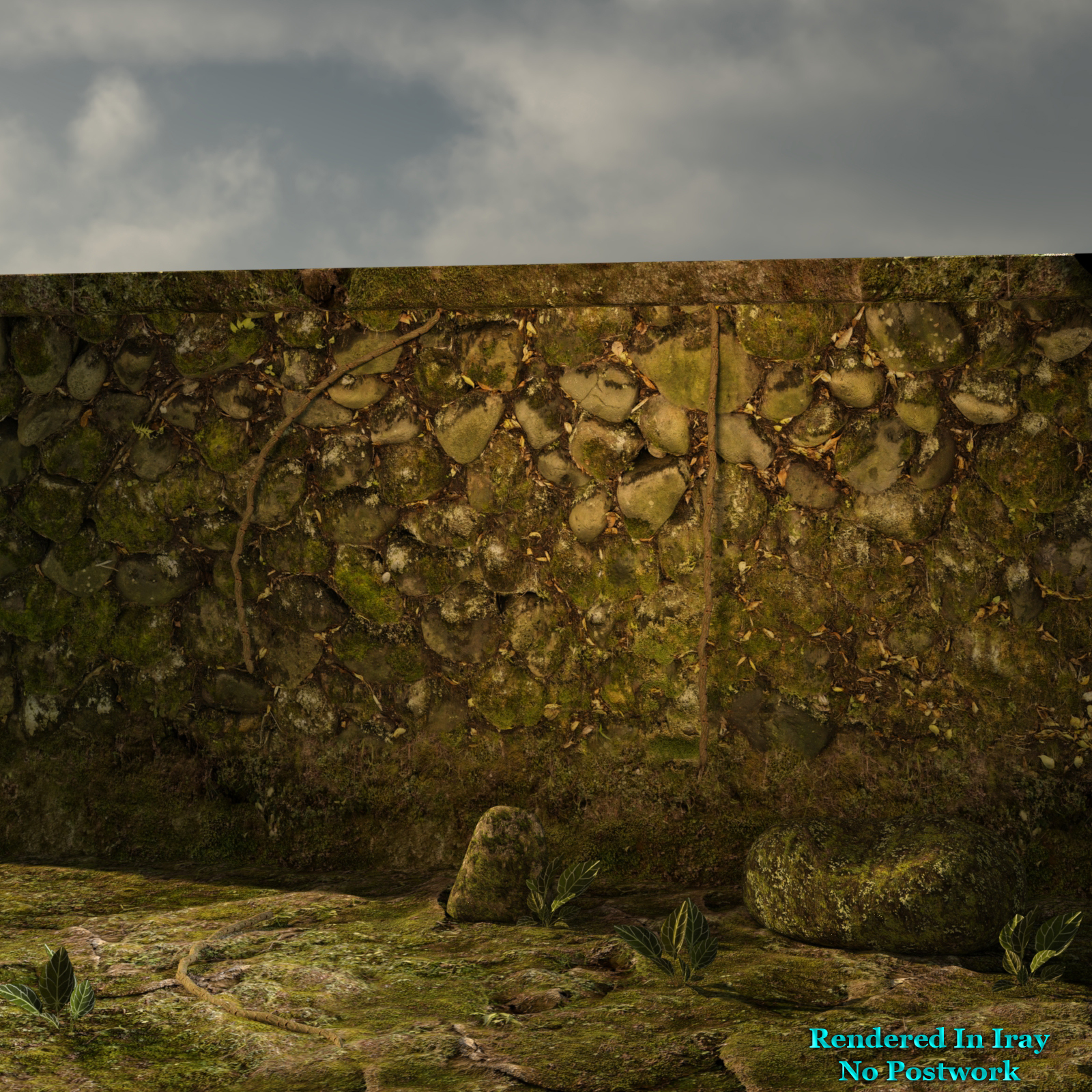Moss Wall Prop For Daz Studio Iray by N/A