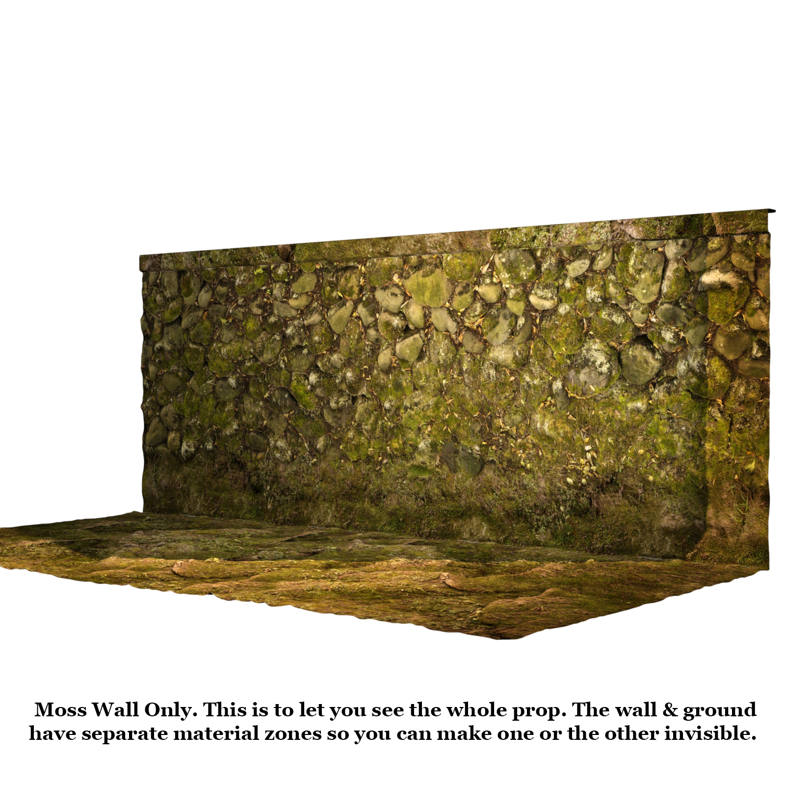 Moss Wall Prop For Daz Studio Iray by N/A