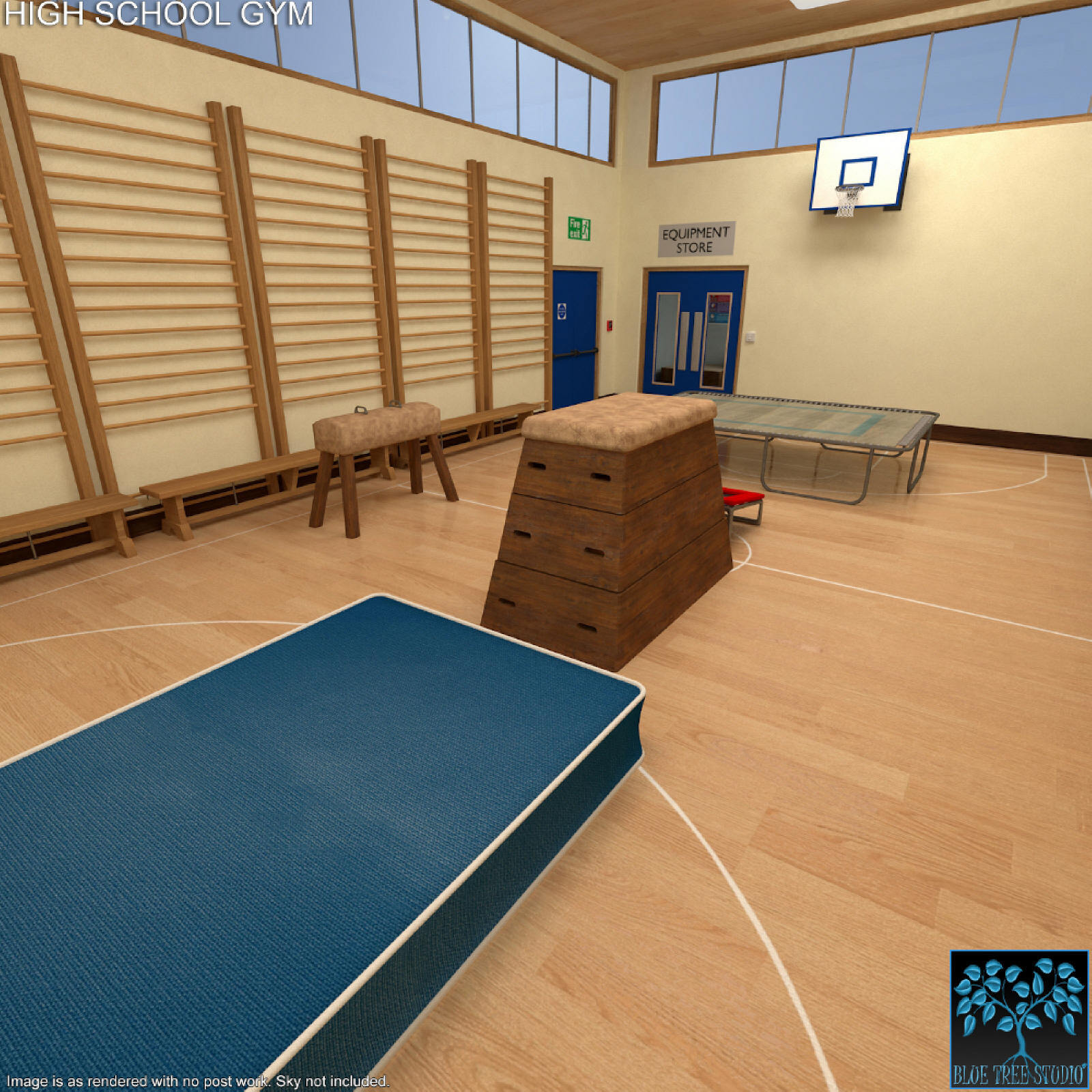 High School Gym for Poser by N/A