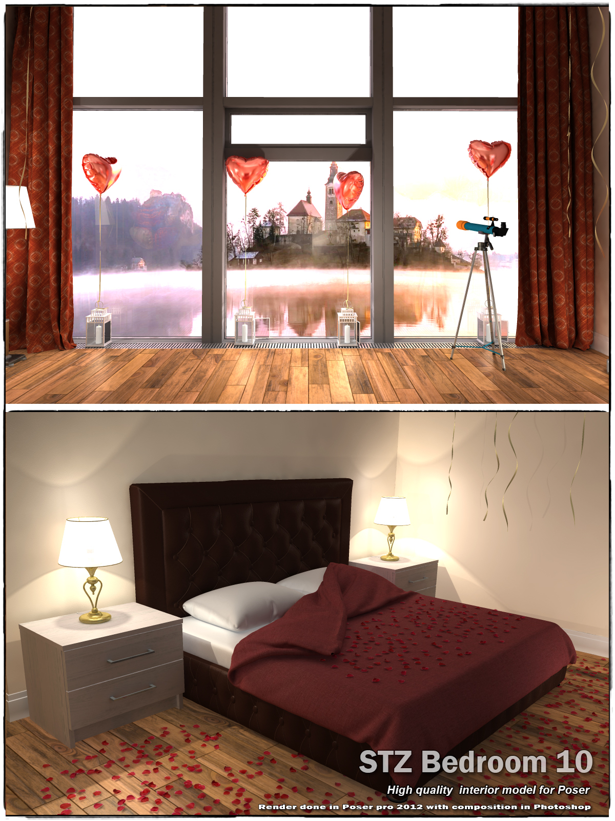 STZ Bedroom 10 for Poser by N/A
