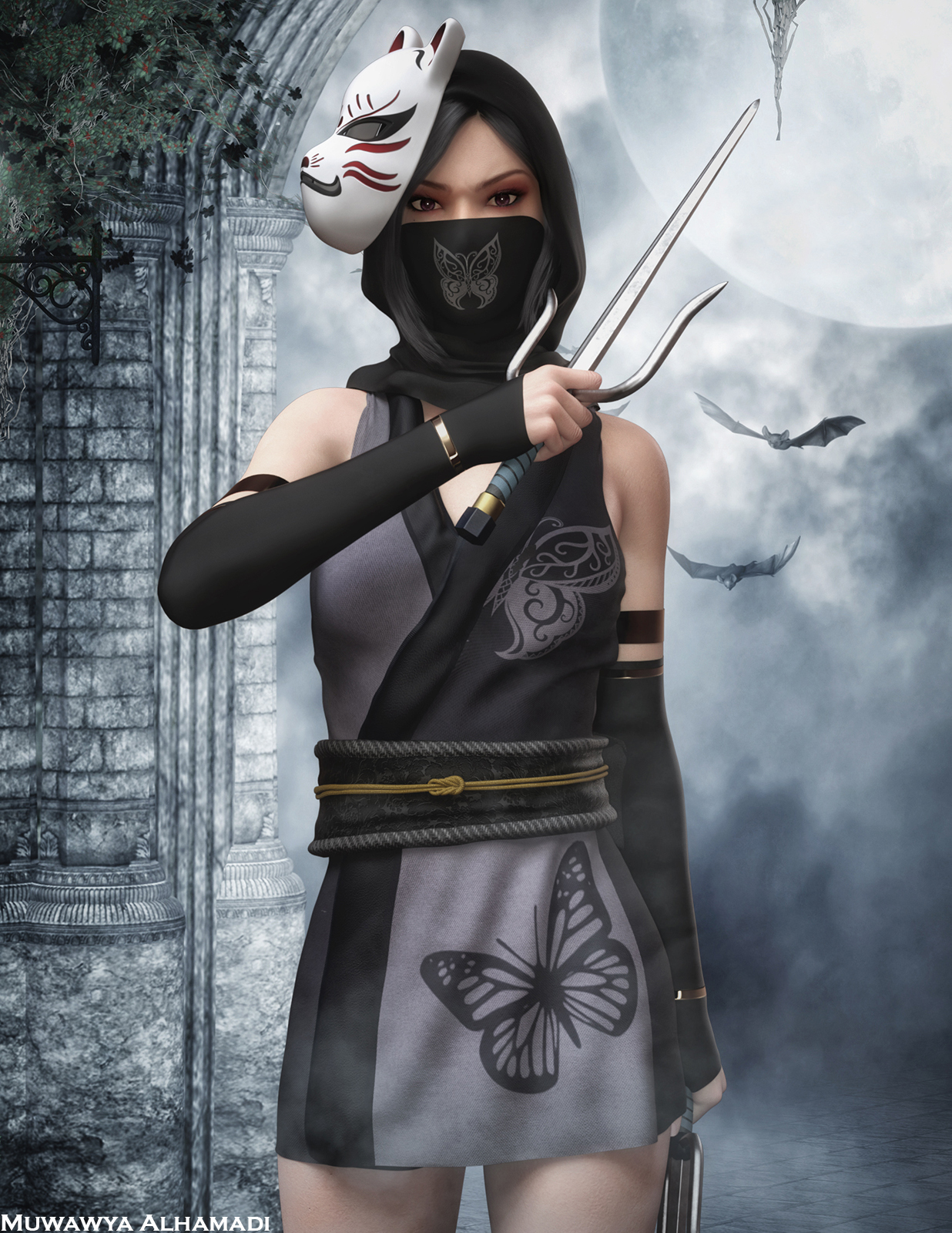 fantasy anime outfit 9 _ classic ninja  for G8F by N/A