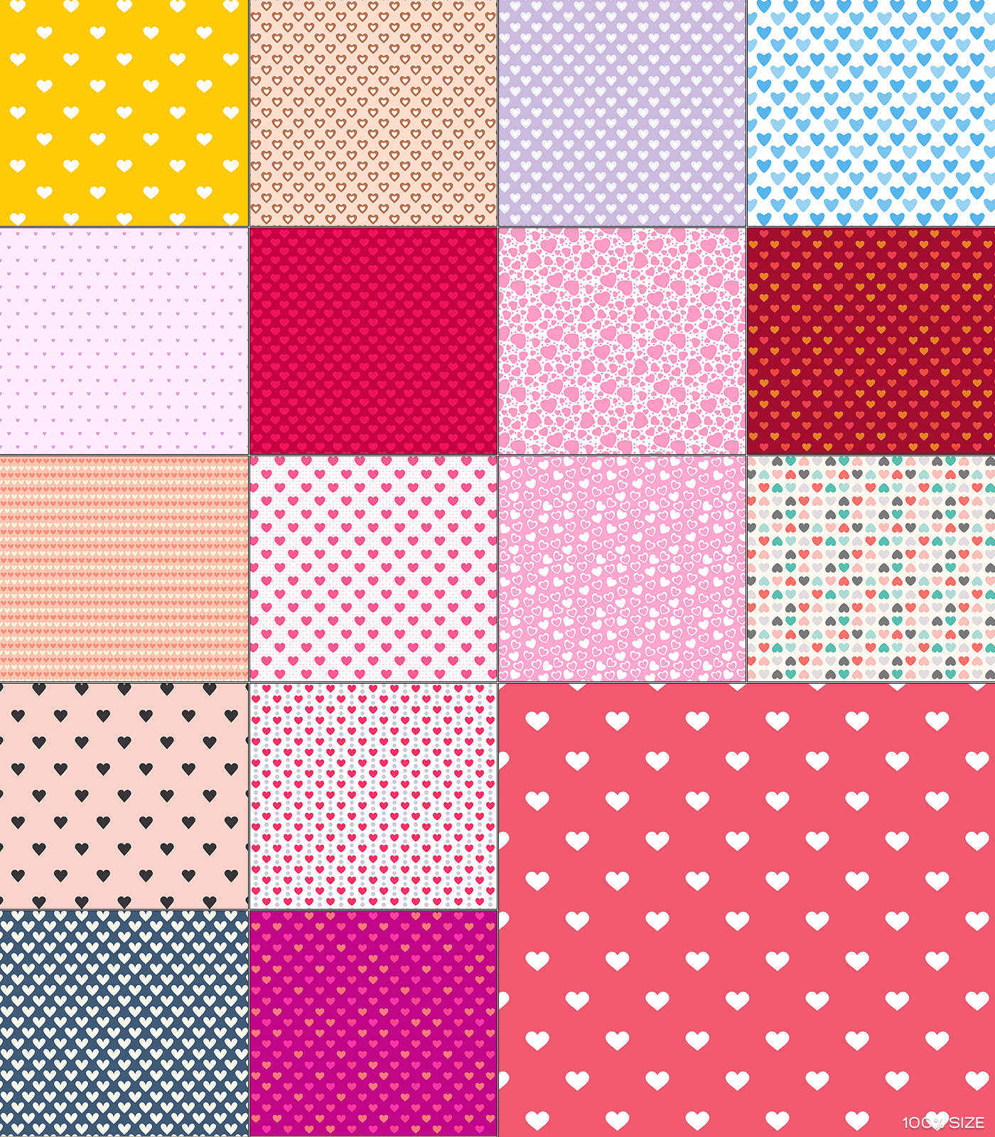 Digital Patterns - Hearts by N/A