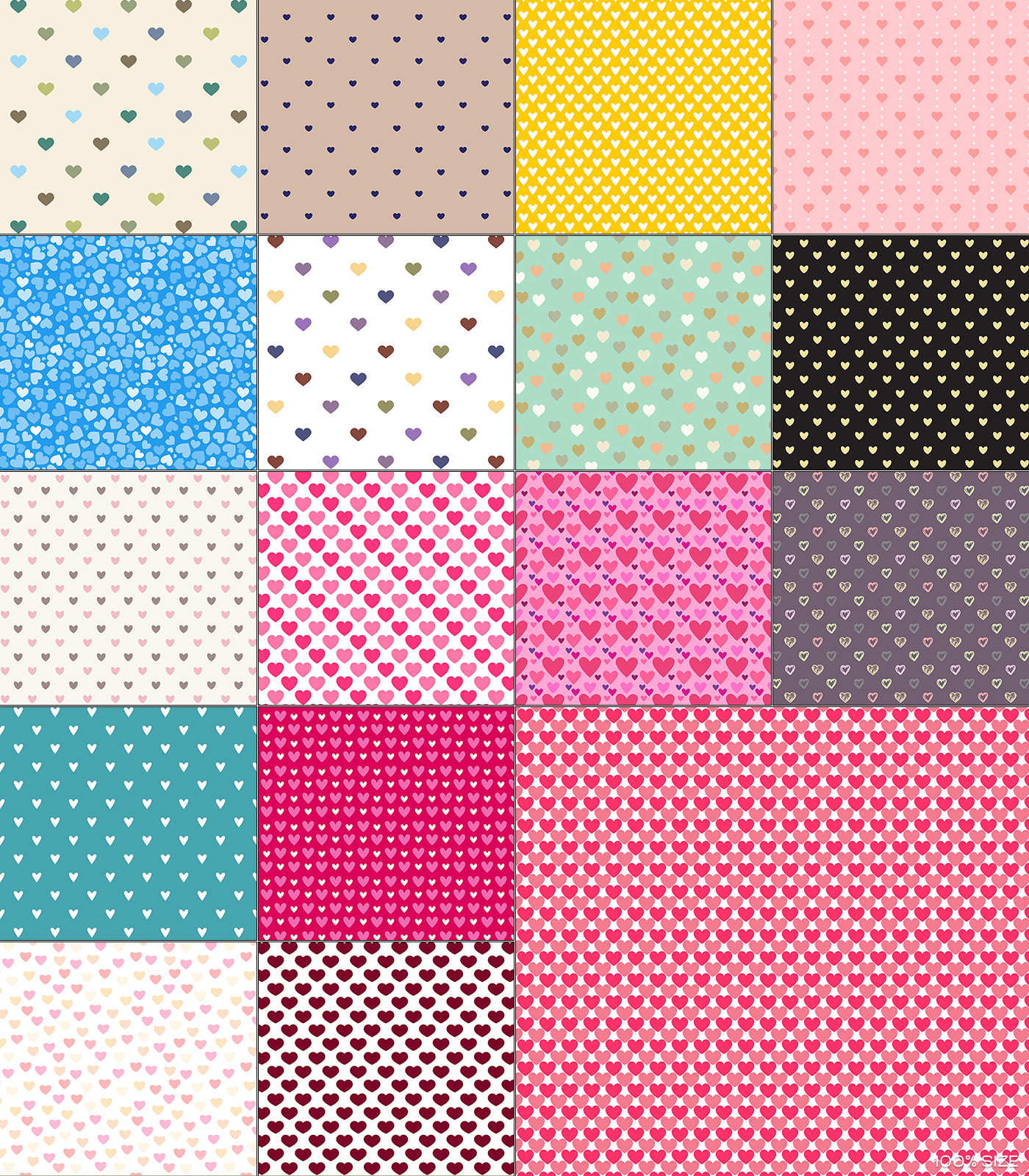 Digital Patterns - Hearts by N/A