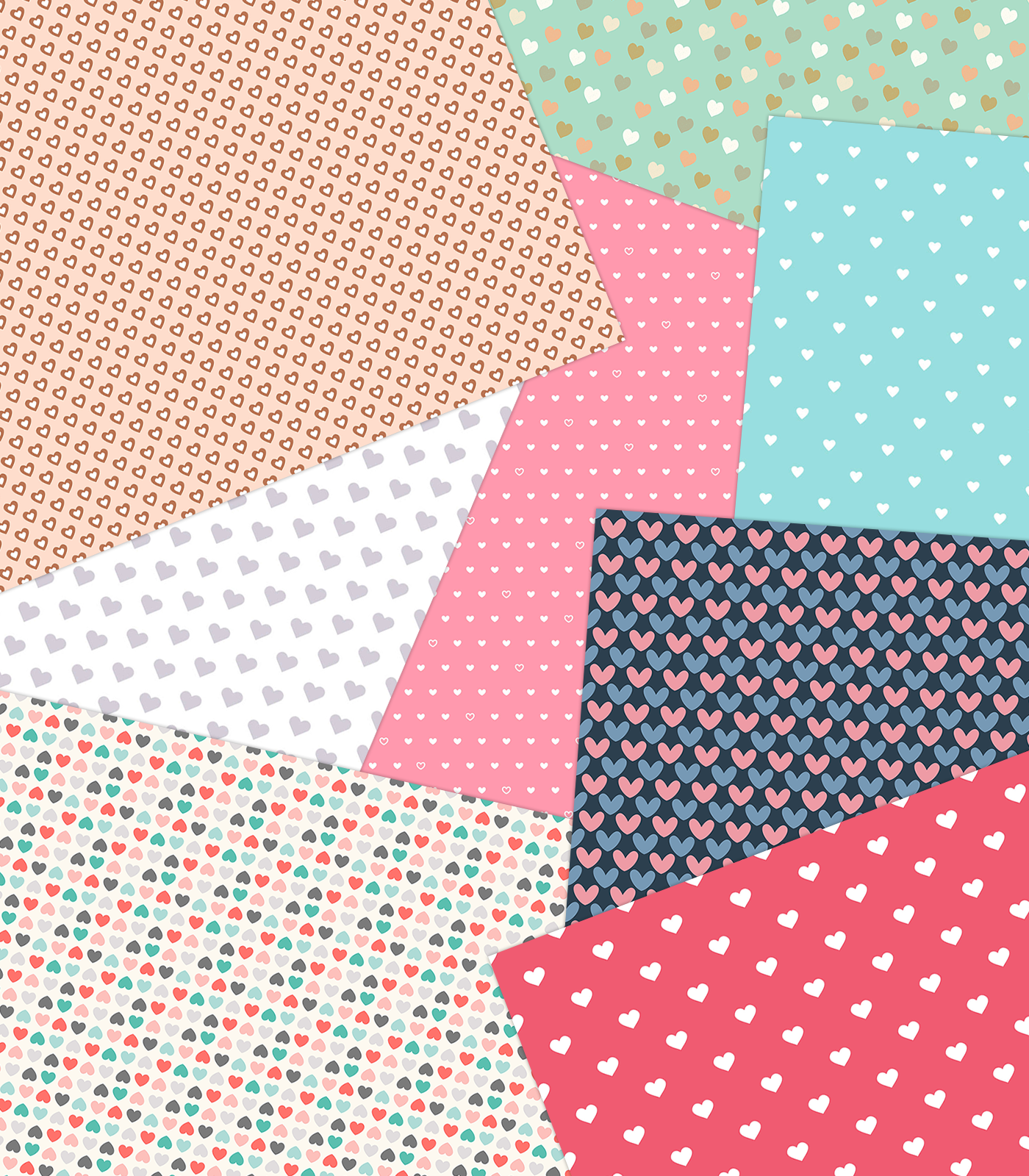 Digital Patterns - Hearts by N/A