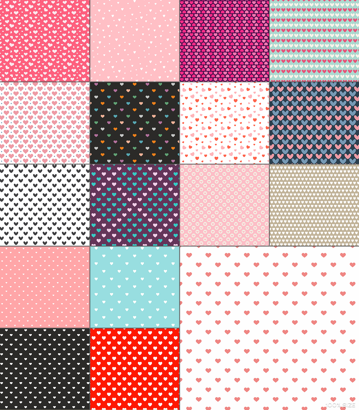 Digital Patterns - Hearts by N/A