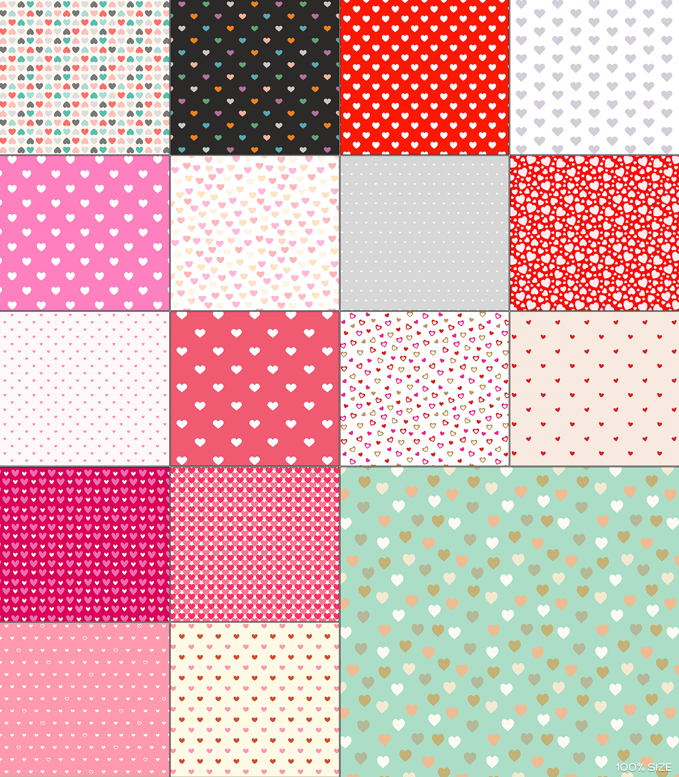 Digital Patterns - Hearts by N/A
