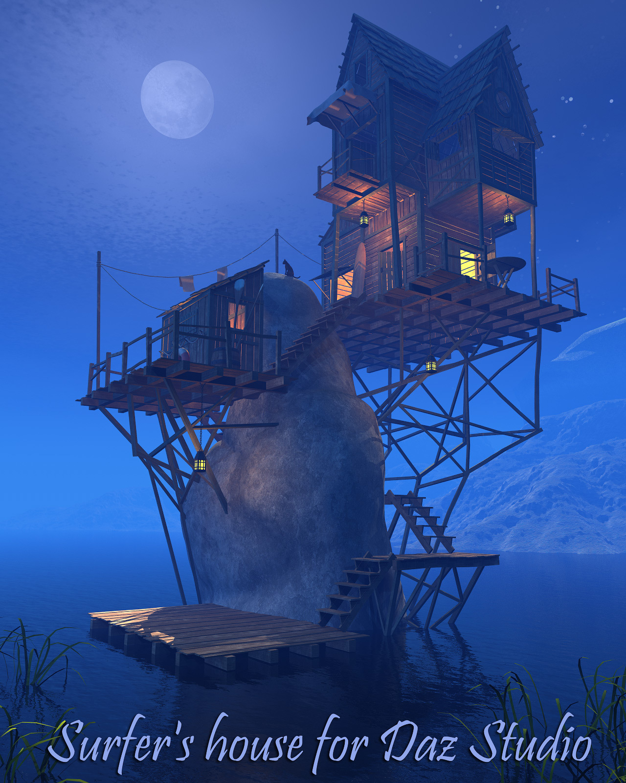 Surfer's house for Daz Studio by N/A