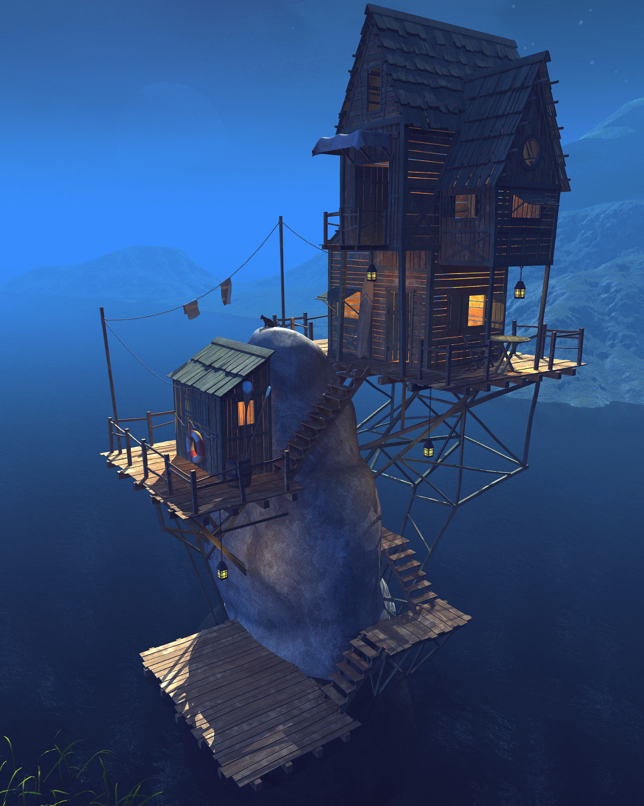 Surfer's house for Daz Studio by N/A