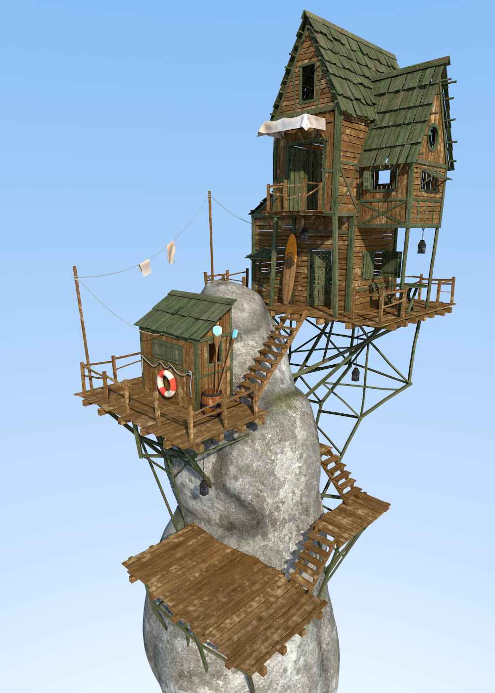 Surfer's house for Daz Studio by N/A