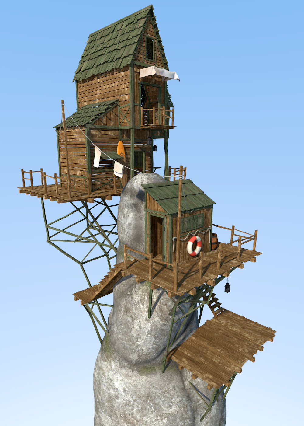 Surfer's house for Daz Studio by N/A