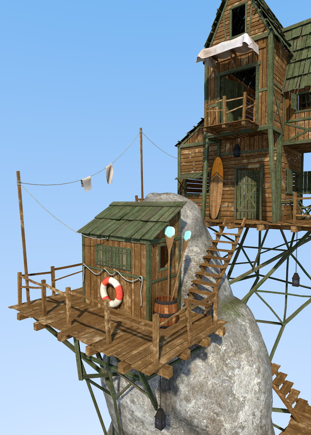 Surfer's house for Daz Studio by N/A