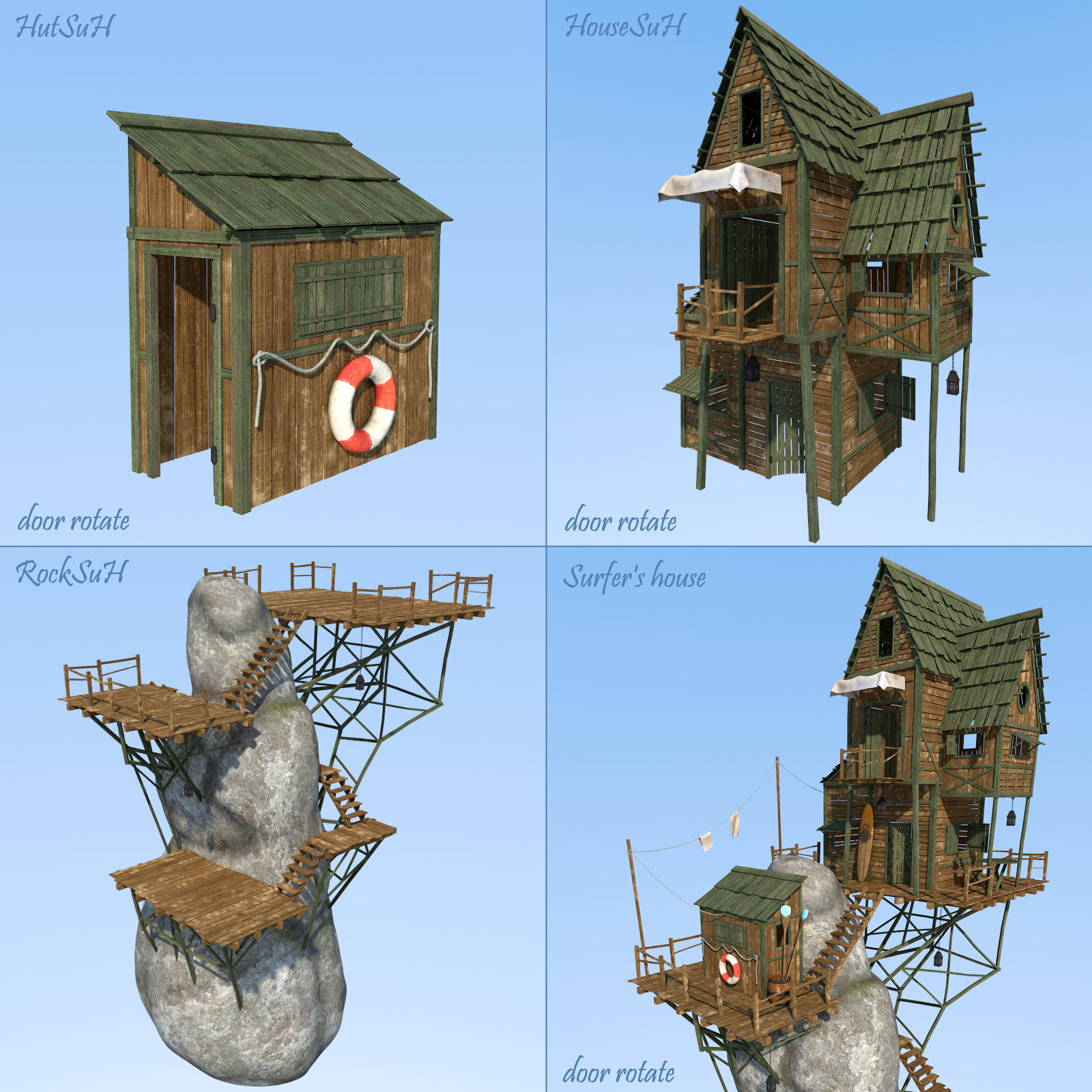 Surfer's house for Daz Studio by N/A