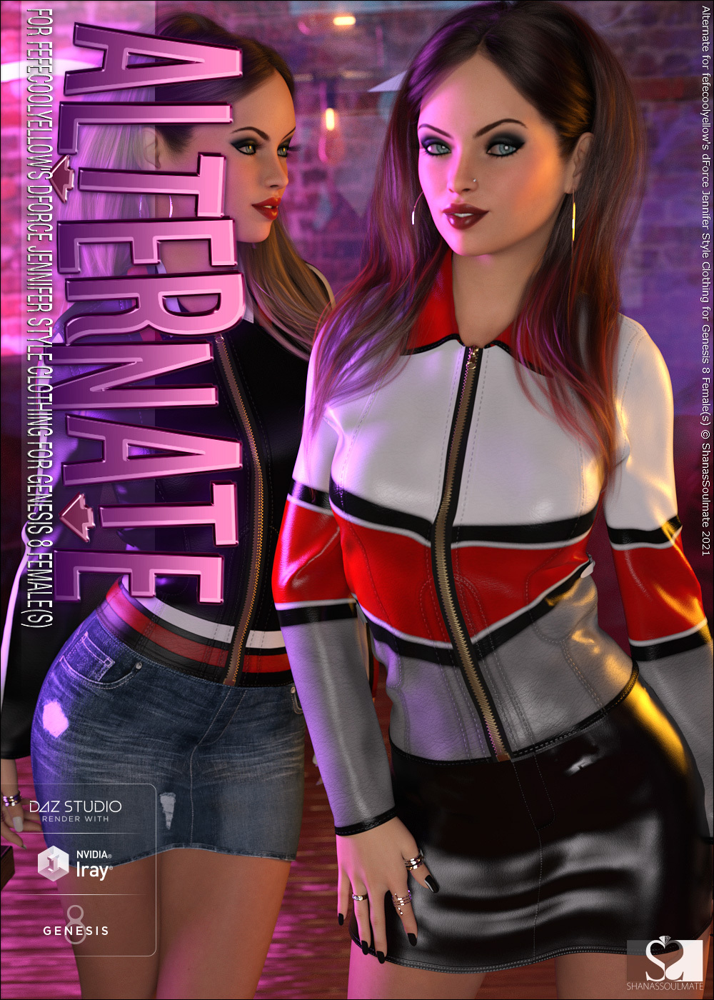 Alternate dForce Jennifer Style Clothing for Genesis 8 Females by N/A
