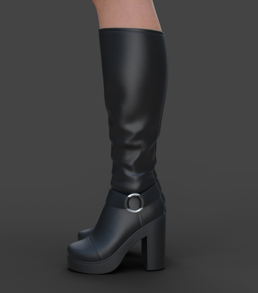 Leather boots for Genesis 8 Female by N/A