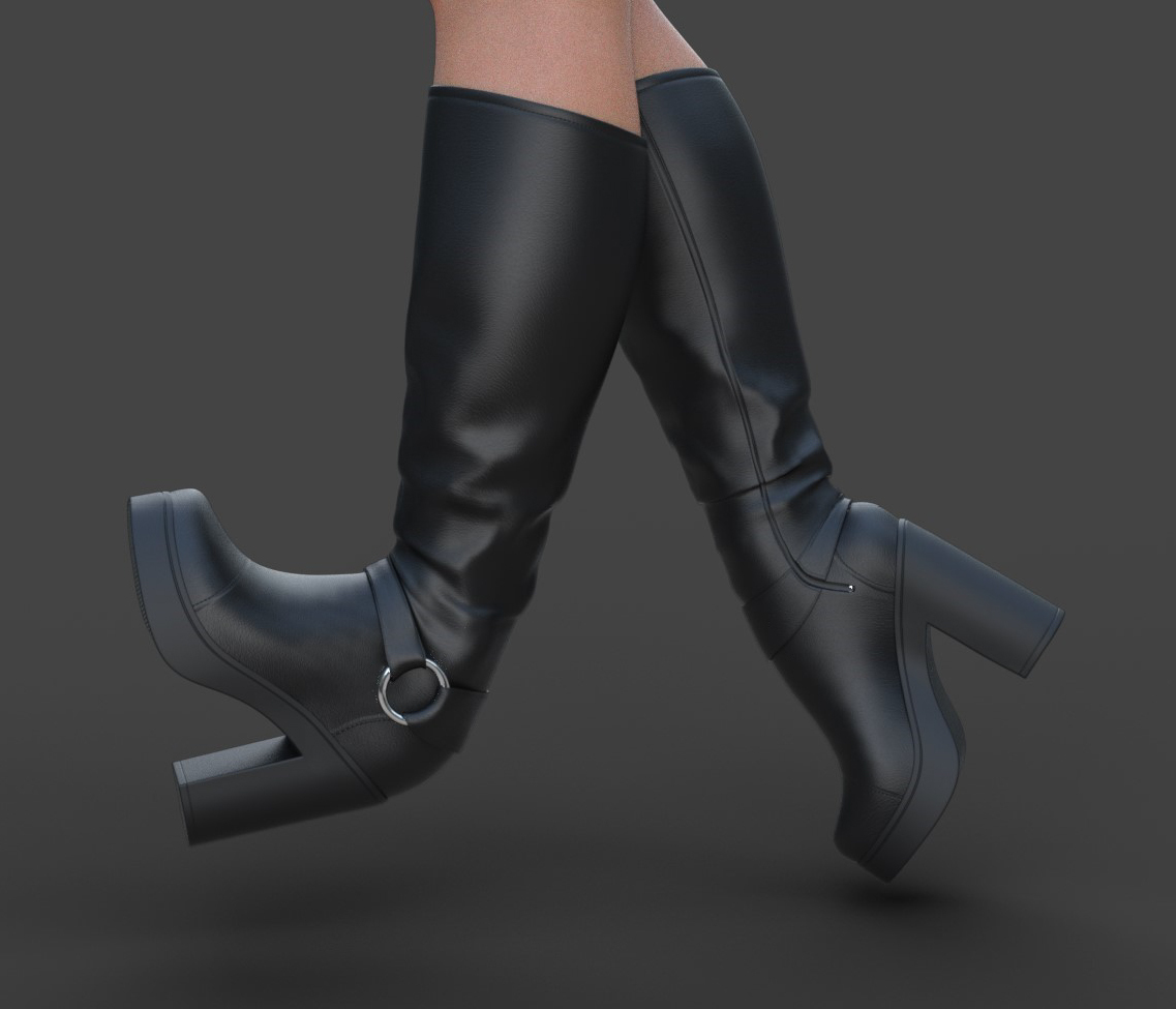 Leather boots for Genesis 8 Female by N/A