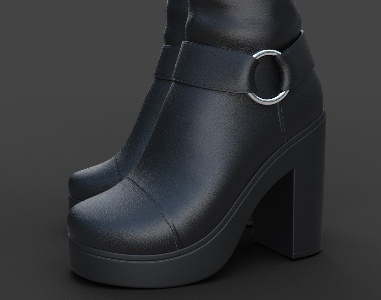 Leather boots for Genesis 8 Female by N/A