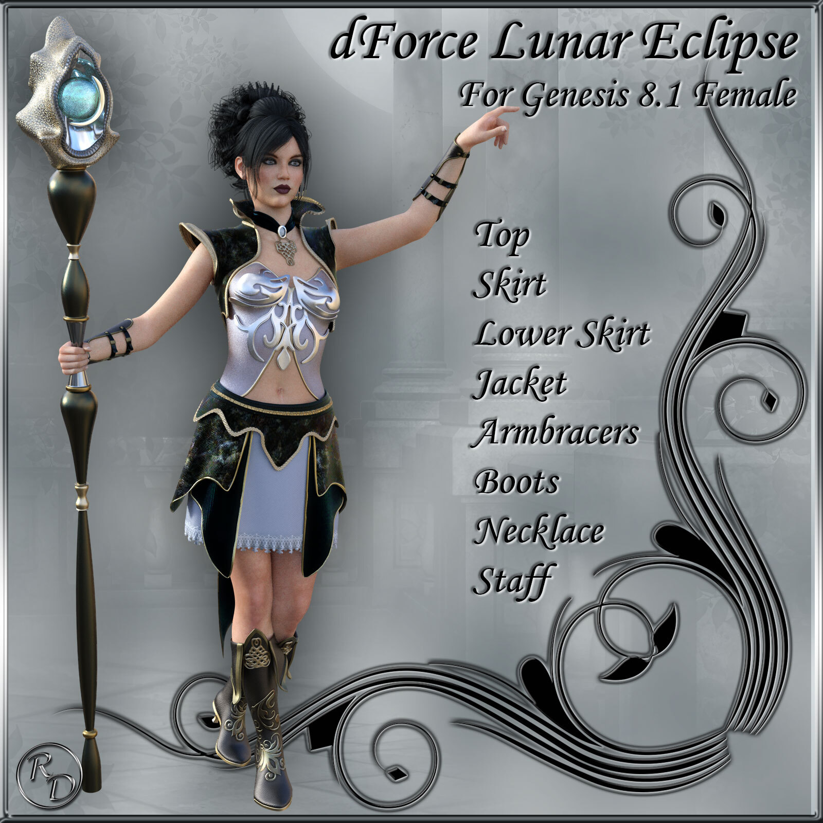 dForce Lunar Eclipse for Genesis 8.1 Female by N/A