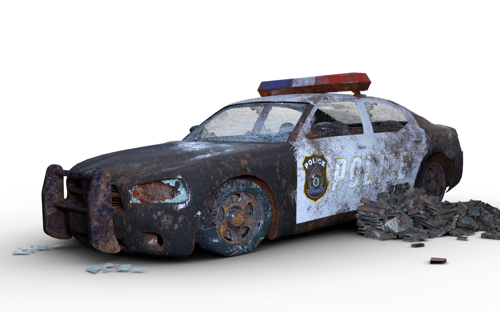 Destroyed Police Car DS by N/A