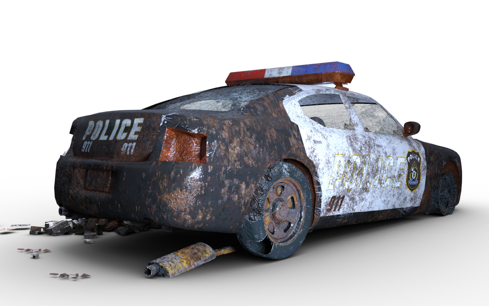 Destroyed Police Car DS by N/A