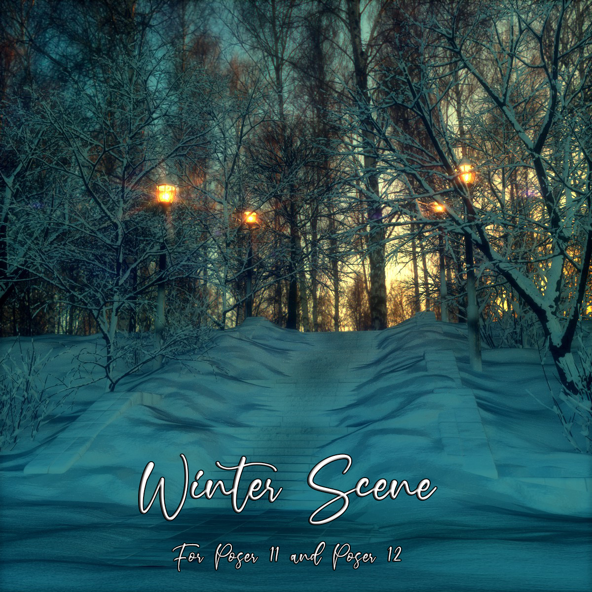 AJ Winter Scene by N/A
