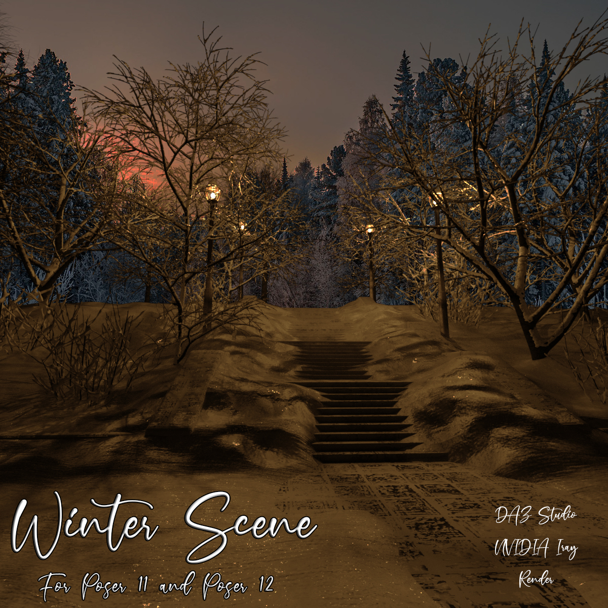 AJ Winter Scene by N/A