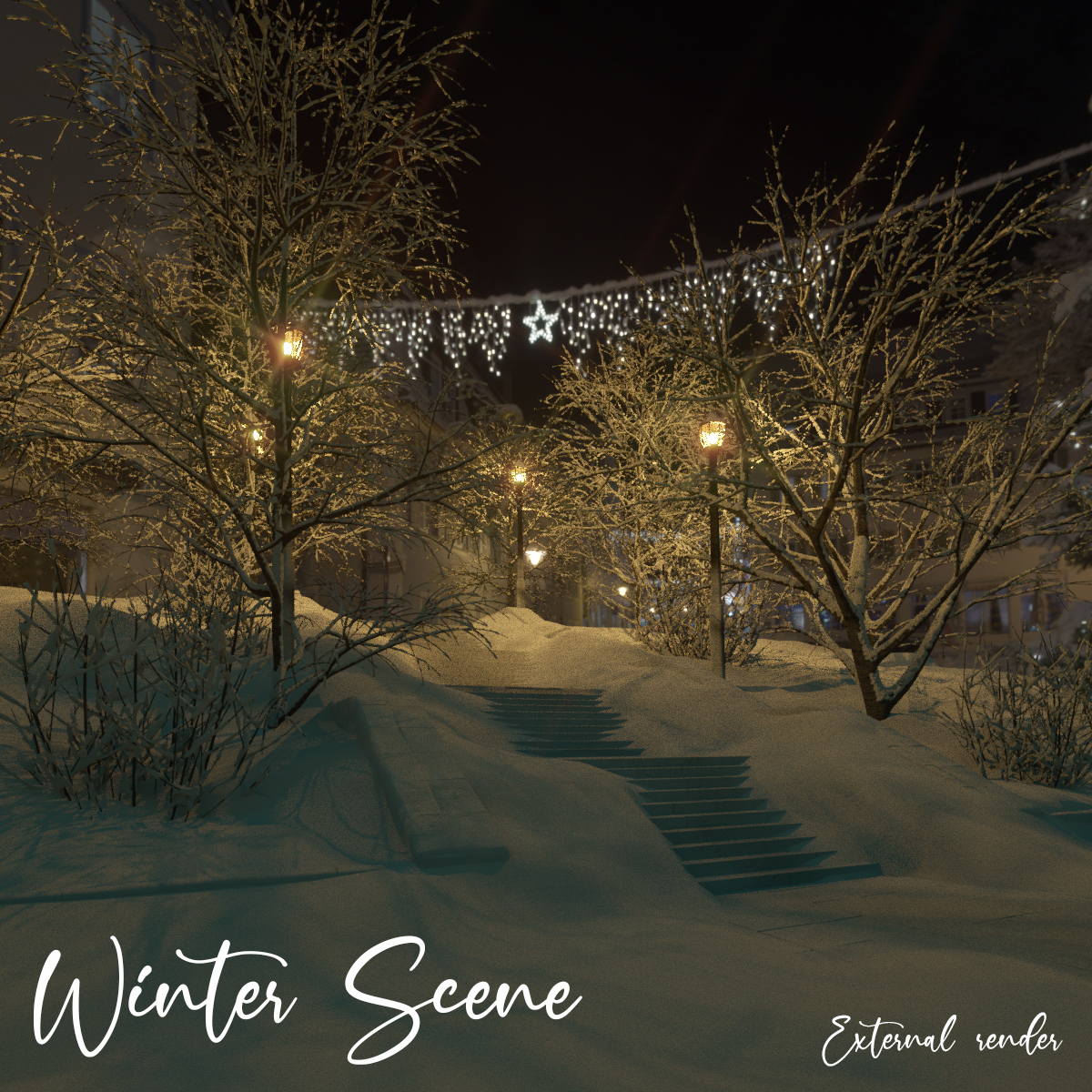 AJ Winter Scene by N/A