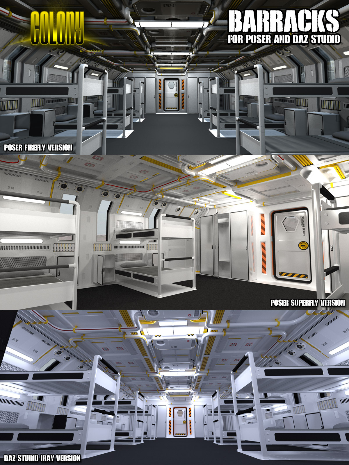 Colony Barracks for Poser and DS by N/A
