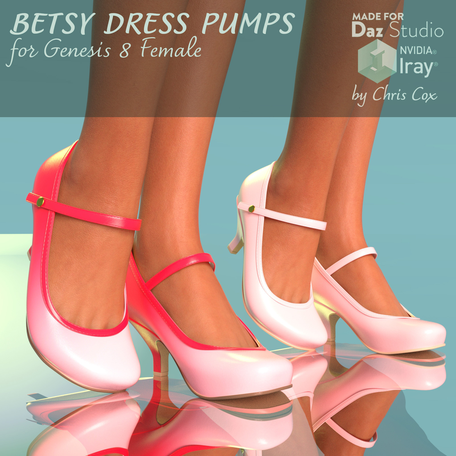 Betsy Dress Pumps for Genesis 8 Female by N/A