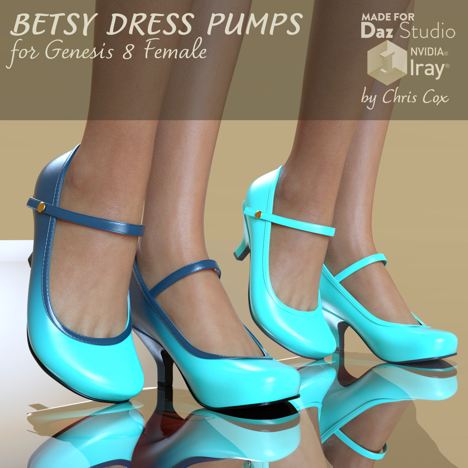 Betsy Dress Pumps for Genesis 8 Female by N/A