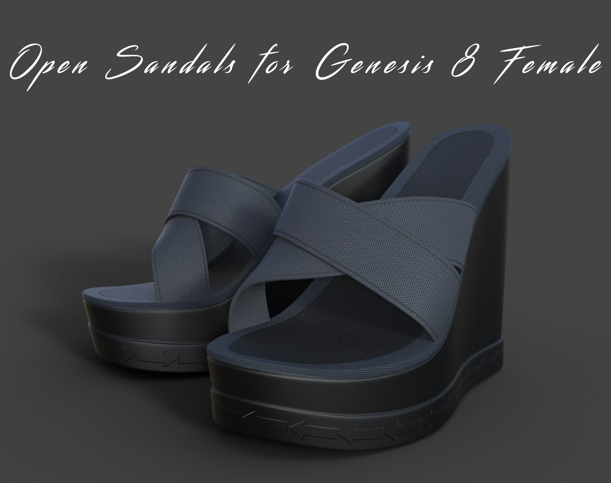 Open Sandals for Genesis 8 Female by N/A