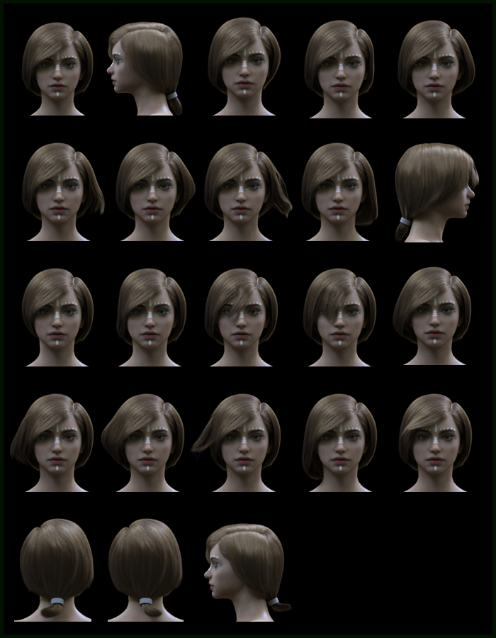 TD Hair for Genesis 8 and 8.1 Female by N/A