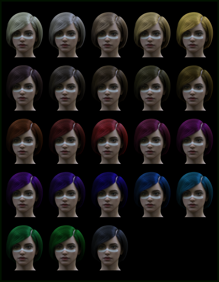 TD Hair for Genesis 8 and 8.1 Female by N/A