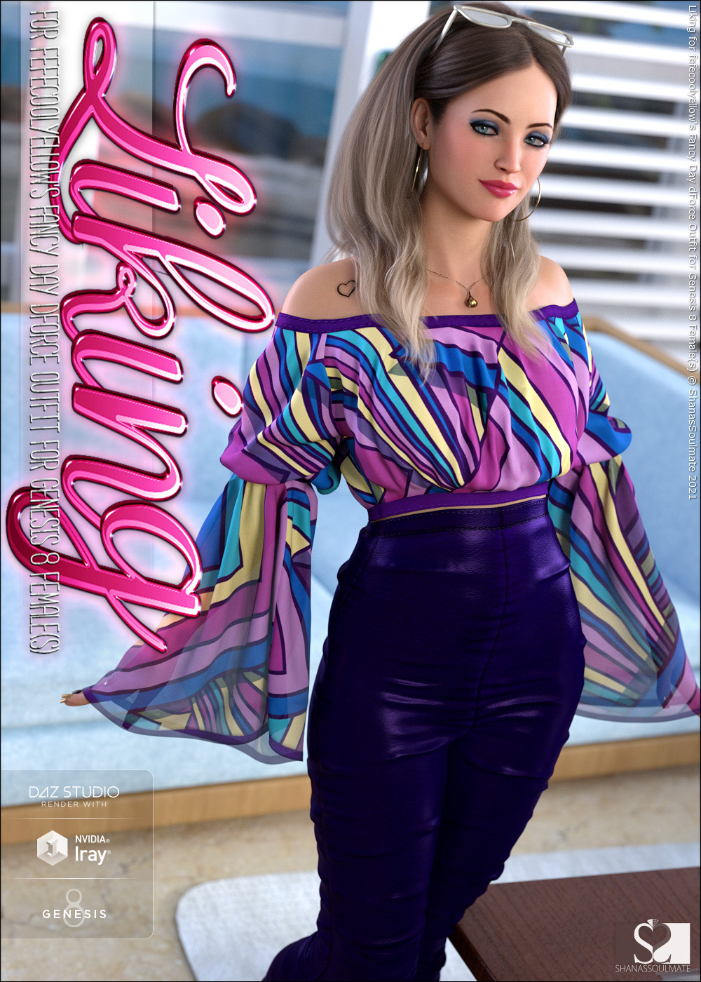 Liking for Fancy Day dForce Outfit for Genesis 8 Females by N/A