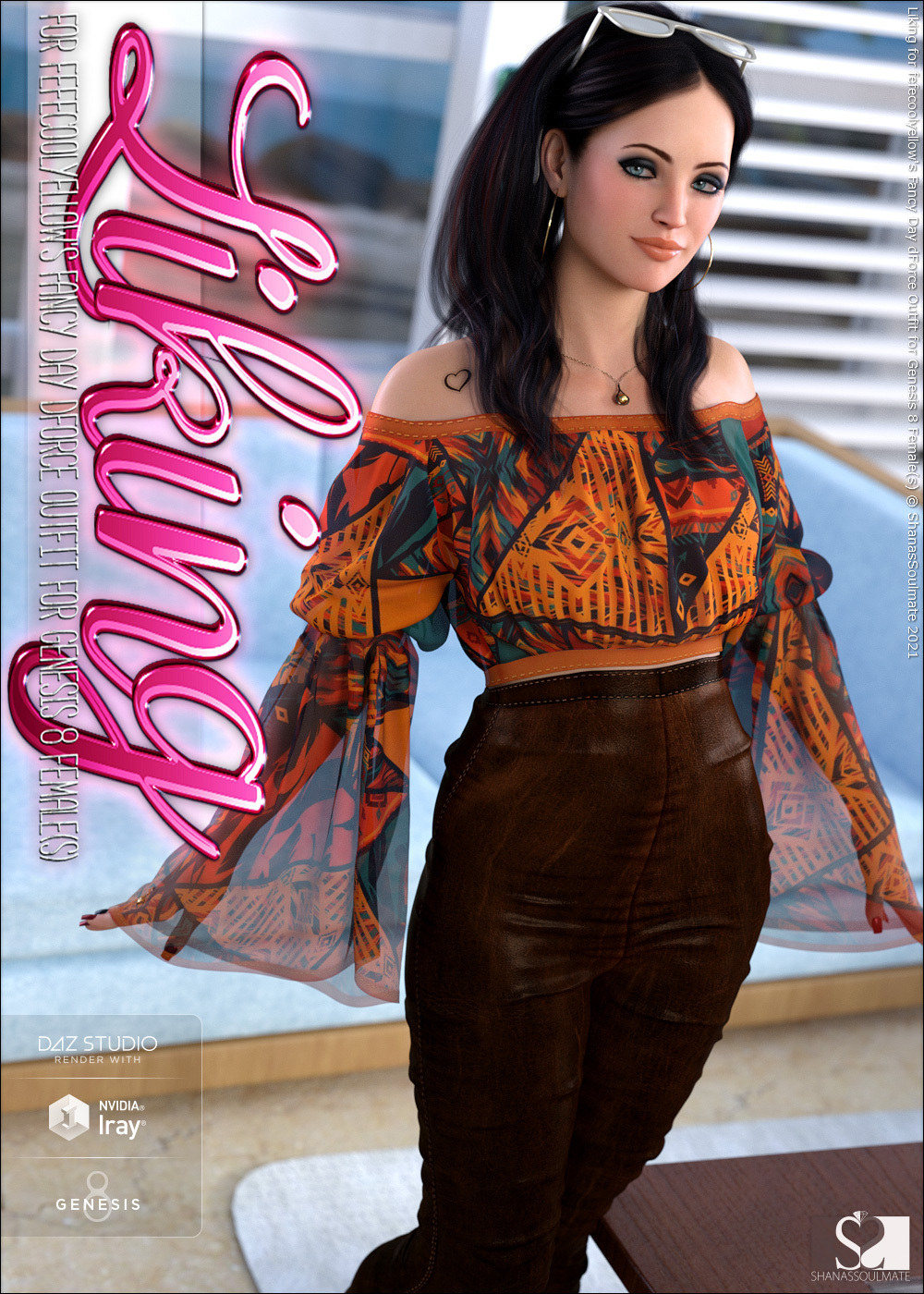 Liking for Fancy Day dForce Outfit for Genesis 8 Females by N/A