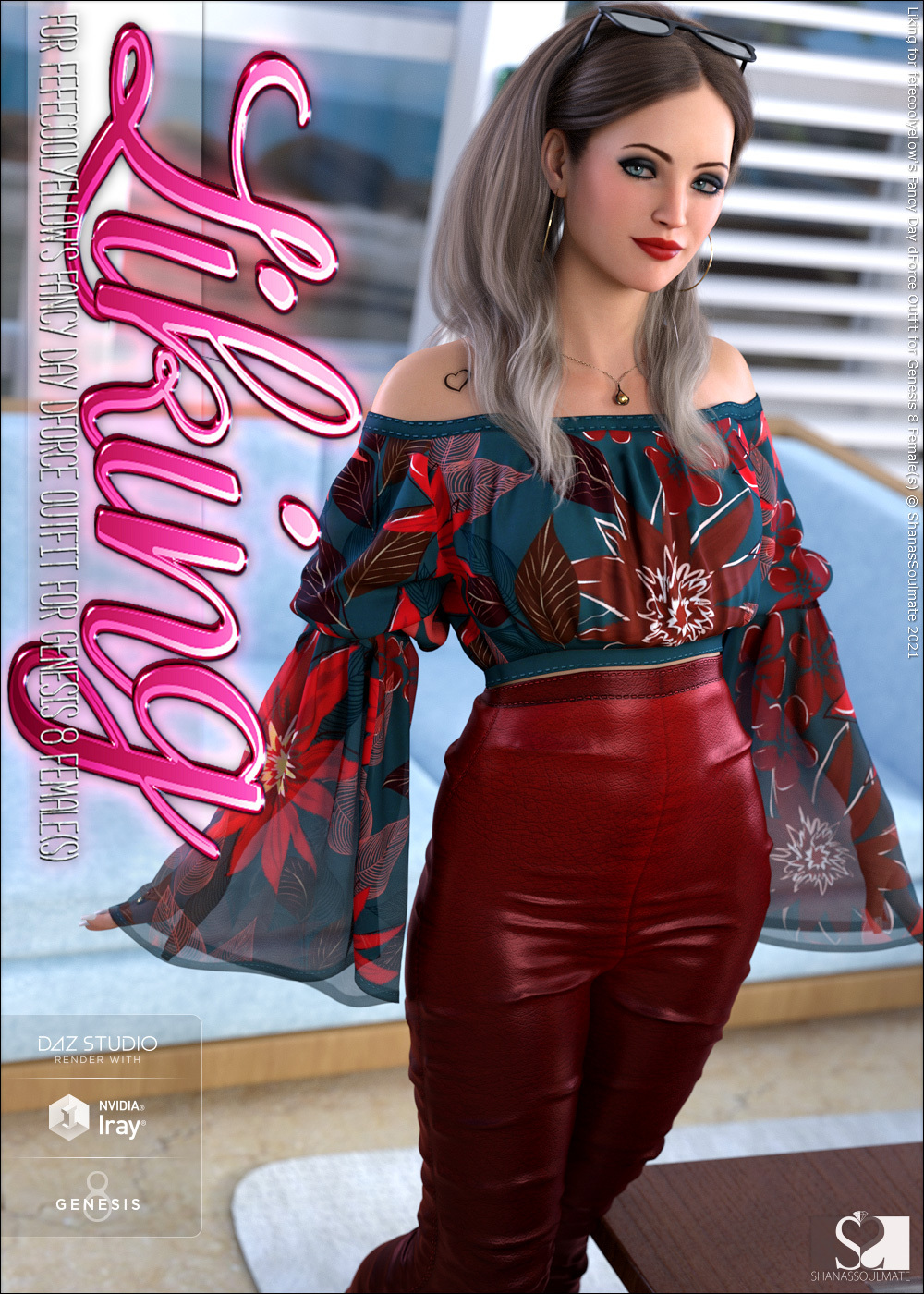 Liking for Fancy Day dForce Outfit for Genesis 8 Females by N/A