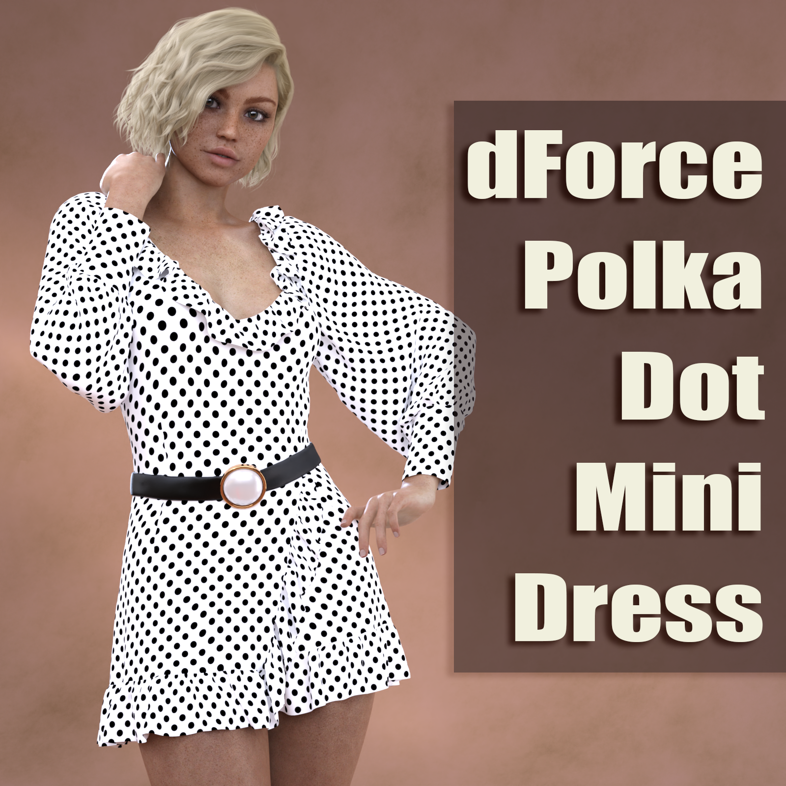 dForce PolkaDot Mini Dress by N/A