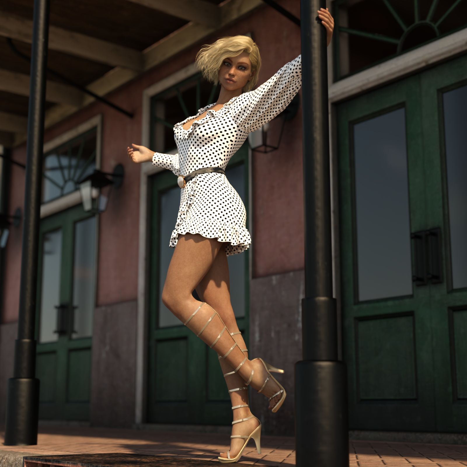 dForce PolkaDot Mini Dress by N/A